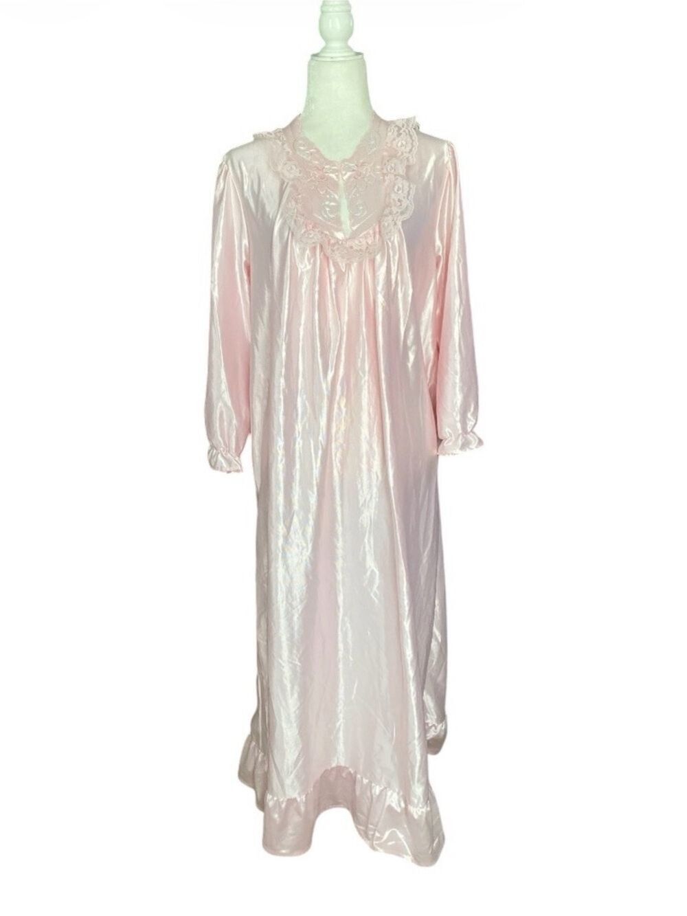Stardust vintage Soft Pink Lace-Trim Nightgown